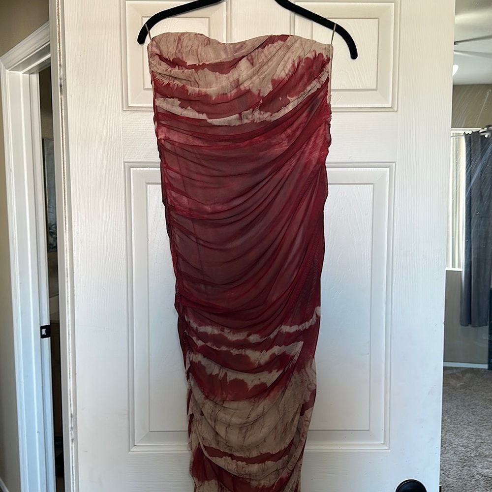 Zara ruched midi dress